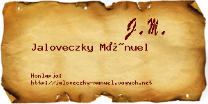 Jaloveczky Mánuel névjegykártya